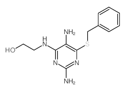 Ethanol,2-[[2,5-diamino-6-[(phenylmethyl)thio]-4-pyrimidinyl]amino]- picture