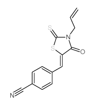 Benzonitrile,4-[[4-oxo-3-(2-propen-1-yl)-2-thioxo-5-thiazolidinylidene]methyl]- structure