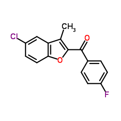 (5-Chloro-3-methyl-1-benzofuran-2-yl)(4-fluorophenyl)methanone Structure