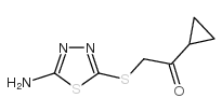 2-(5-Amino-[1,3,4]thiadiazol-2-ylsulfanyl)-1-cyclopropyl-ethanone Structure