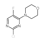 4-(2-chloro-5-fluoro-pyrimidin-4-yl)-morpholine structure