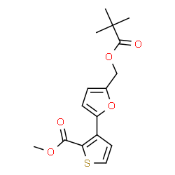 METHYL 3-(5-([(2,2-DIMETHYLPROPANOYL)OXY]METHYL)-2-FURYL)-2-THIOPHENECARBOXYLATE结构式