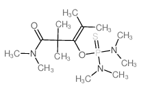 3-bis(dimethylamino)phosphinothioyloxy-N,N,2,2,4-pentamethyl-pent-3-enamide结构式