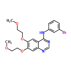 N-(3-Bromophenyl)-6,7-bis(2-methoxyethoxy)-4-quinazolinamine结构式