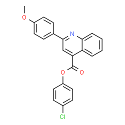 4-chlorophenyl 2-(4-methoxyphenyl)-4-quinolinecarboxylate structure