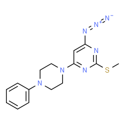 4-AZIDO-2-(METHYLSULFANYL)-6-(4-PHENYLPIPERAZINO)PYRIMIDINE结构式