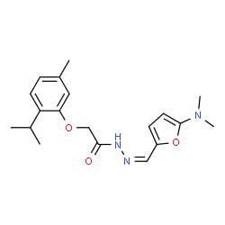 Acetic acid,[5-methyl-2-(1-methylethyl)phenoxy]-,[[5-(dimethylamino)-2-furanyl]methylene]hydrazide (9CI)结构式