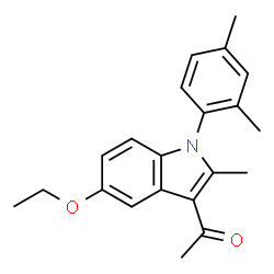 1-[1-(2,4-Dimethylphenyl)-5-ethoxy-2-methyl-1H-indol-3-yl]ethanone结构式