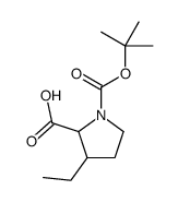 3-Ethyl-1-{[(2-methyl-2-propanyl)oxy]carbonyl}proline结构式