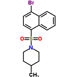 1-((4-bromonaphthalen-1-yl)sulfonyl)-4-methylpiperidine结构式