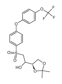 1-((4R)-2,2-dimethyl-[1,3]dioxolan-4-yl)-2-(4-(4-trifluoromethoxyphenoxy)phenylsulfonyl)ethanol结构式