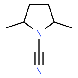 1-Pyrrolidinecarbonitrile,2,5-dimethyl-(9CI) structure