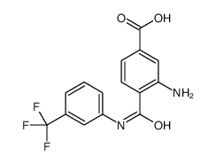 3-Amino-4-{[3-(trifluoromethyl)phenyl]carbamoyl}benzoic acid结构式