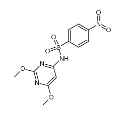N-(2,6-dimethoxy-pyrimidin-4-yl)-4-nitro-benzenesulfonamide Structure