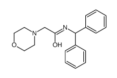 N-benzhydryl-2-morpholin-4-ylacetamide结构式