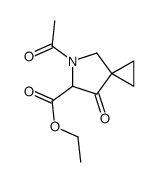 5-乙酰基-7-氧代-5-氮杂螺[2.4]庚烷-6-羧酸乙酯结构式