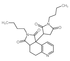 2-butyl-9b-(1-butyl-2,5-dioxopyrrolidin-3-yl)-4,5-dihydro-3aH-pyrrolo[3,4-f]quinoline-1,3-dione Structure