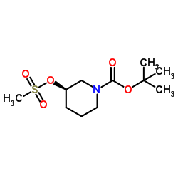 (R)-1-N-BOC-3-METHANESULFONYLOXYPIPERIDINE structure