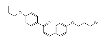 3-[4-(3-bromopropoxy)phenyl]-1-(4-propoxyphenyl)prop-2-en-1-one结构式