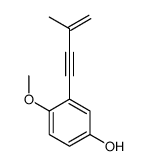4-methoxy-3-(3-methylbut-3-en-1-ynyl)phenol结构式
