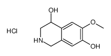 6-methoxy-1,2,3,4-tetrahydroisoquinoline-4,7-diol,hydrochloride Structure