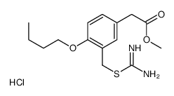 [amino-[[2-butoxy-5-(2-methoxy-2-oxoethyl)phenyl]methylsulfanyl]methylidene]azanium,chloride Structure