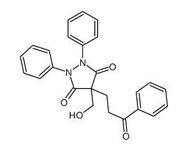 4-(hydroxymethyl)-4-(3-oxo-3-phenylpropyl)-1,2-diphenylpyrazolidine-3,5-dione结构式