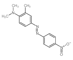 N,N,2-trimethyl-4-(4-nitrophenyl)diazenyl-aniline结构式