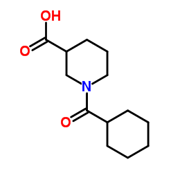 1-(环己基羰基)哌啶-3-羧酸结构式