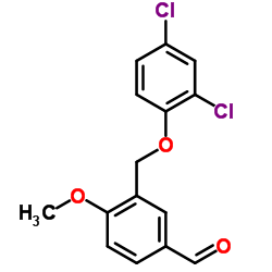 3-[(2,4-Dichlorophenoxy)methyl]-4-methoxybenzaldehyde结构式
