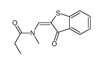 N-methyl-N-[(3-oxo-1-benzothiophen-2-ylidene)methyl]propanamide结构式