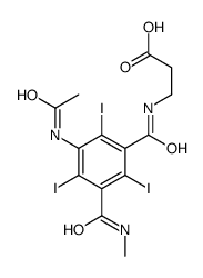 3-[[3-acetamido-2,4,6-triiodo-5-(methylcarbamoyl)benzoyl]amino]propanoic acid Structure