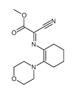 cyano-(2-morpholin-4-yl-cyclohex-1-enylimino)-acetic acid methyl ester Structure