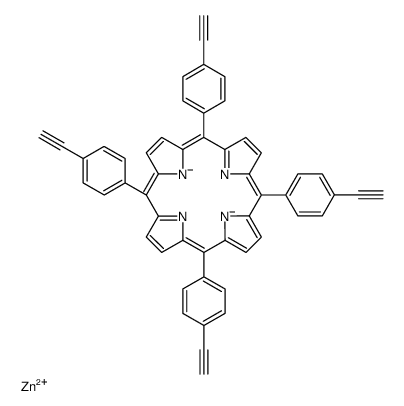 [5,10,15,20-Tetrakis(4-ethynylphenyl)porphyrinato(2-)-κ2N21,N23]zinc Structure