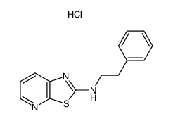 phenethyl-thiazolo[5,4-b]pyridin-2-yl-amine, monohydrochloride Structure