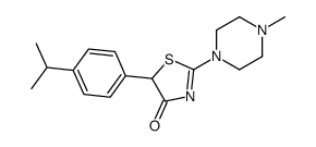 2-(4-methylpiperazin-1-yl)-5-(4-propan-2-ylphenyl)-1,3-thiazol-4-one结构式