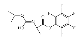 Boc-alanine pentafluorophenyl ester Structure