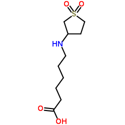 6-(1,1-DIOXO-TETRAHYDRO-1-THIOPHEN-3-YLAMINO)-HEXANOIC ACID结构式