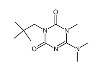 6-dimethylamino-3-(2,2-dimethyl-propyl)-1-methyl-1H-[1,3,5]triazine-2,4-dione结构式