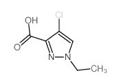 4-氯-1-乙基-1H-吡唑-3-羧酸结构式