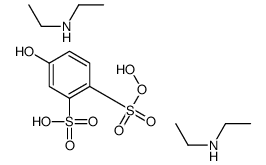 N-ethylethanamine,2-hydroperoxysulfonyl-5-hydroxybenzenesulfonic acid结构式