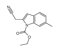 ethyl 2-(cyanomethyl)-6-methylindole-1-carboxylate Structure