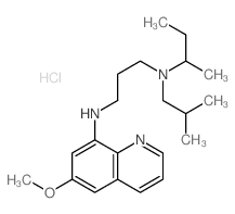 1,3-Propanediamine,N3-(6-methoxy-8-quinolinyl)-N1-(1-methylpropyl)-N1-(2-methylpropyl)-,hydrochloride (1:2)结构式