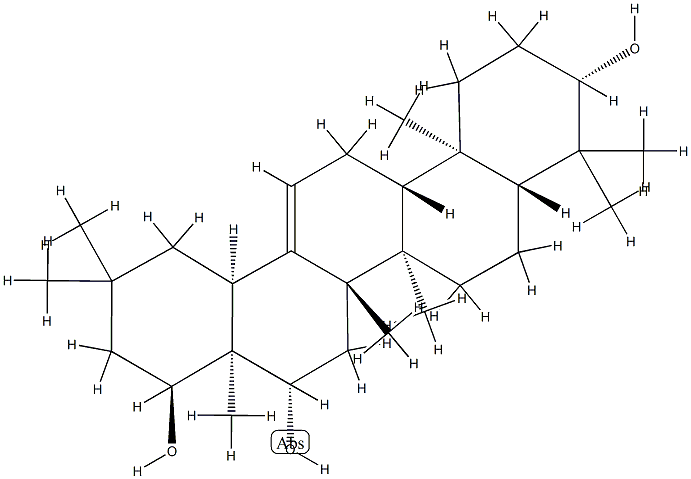 Olean-12-ene-3β,16β,22α-triol结构式