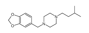 4-[(1,3-Benzodioxol-5-yl)methyl]-1-isopentylpiperazine Structure