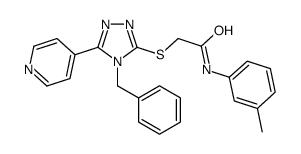 2-[(4-benzyl-5-pyridin-4-yl-1,2,4-triazol-3-yl)sulfanyl]-N-(3-methylphenyl)acetamide结构式