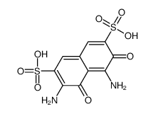 3,5-diamino-4,6-dioxonaphthalene-2,7-disulfonic acid Structure