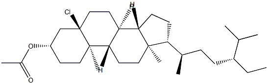 5-Chloro-5α-stigmastan-3β-ol acetate Structure