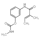 [3-(2-methylbut-2-enoylamino)phenyl] N-methylcarbamate结构式