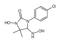 1-(4-chloro-phenyl)-3-hydroxy-5-hydroxyamino-4,4-dimethyl-imidazolidin-2-one结构式